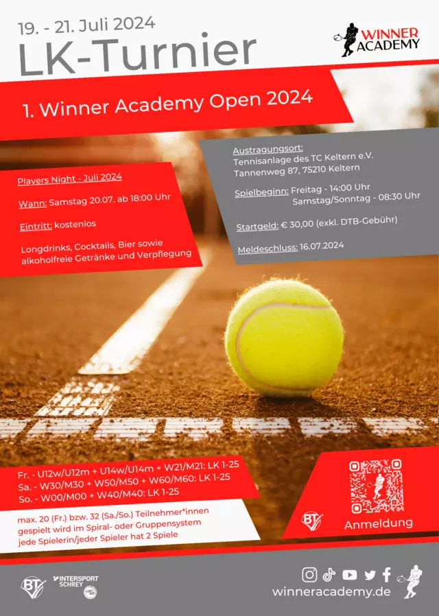 1. Winner Academy Open 2024 - Tennisturnier